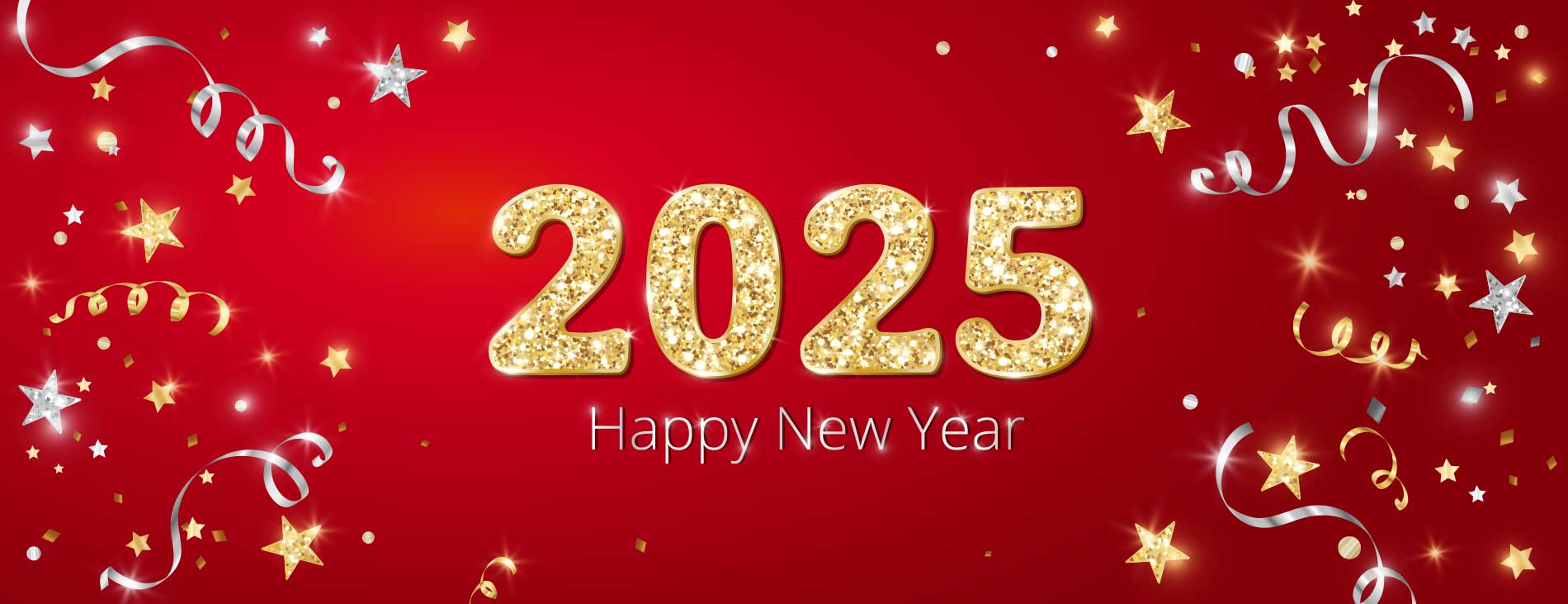 2025 Happy new year banner