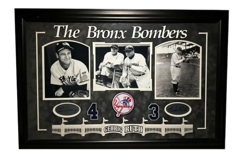 canada-collectables-unsigned-framed-babe-ruth-lou-gehrig-bronx-bombers