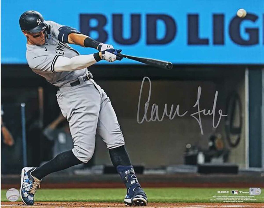 canada collectibles autographed aaron judge photo blog