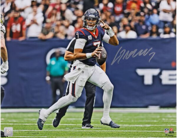 C.J. Stroud Houston Texans Autographed 8" x 10" Pointing Downfield vs. Saints Photograph