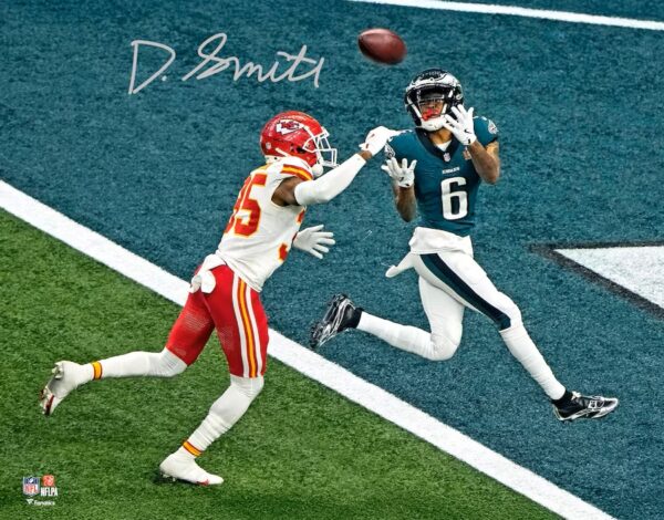 DeVonta Smith Philadelphia Eagles Autographed Super Bowl LIX Champions 16" x 20" Photograph