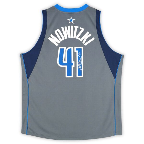 Dirk Nowitzki Dallas Mavericks Autographed Mitchell & Ness Blue 2010-2011 Swingman Jersey