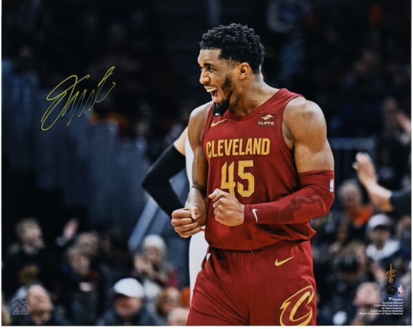 Donovan Mitchell Cleveland Cavaliers Autographed 16" x 20" 71-Point Game Celebration Photograph