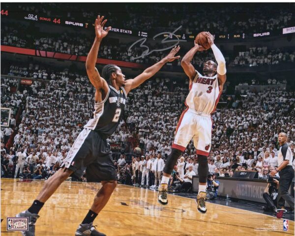 Dwyane Wade Miami Heat Autographed 16" x 20" 2013 NBA Finals Shot vs. San Antonio Spurs Photograph