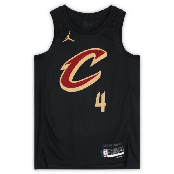 Evan Mobley Cleveland Cavaliers Autographed Black Jordan Brand 2022-23 Statement Edition Jersey - Image 2