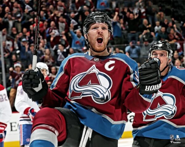 Gabriel Landeskog Colorado Avalanche Unsigned Celebration Photograph