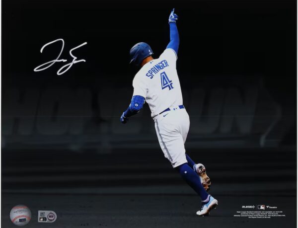 George Springer Toronto Blue Jays Autographed 11" x 14" Home Run Spotlight Photograph