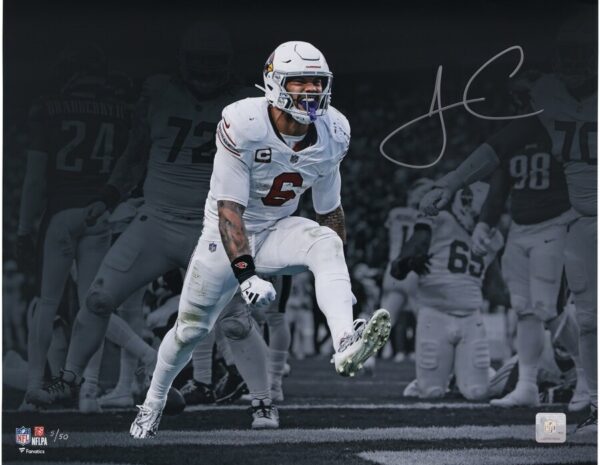 James Conner Arizona Cardinals Autographed 16" x 20" Touchdown Celebration Spotlight Photograph - Limited Edition of 50