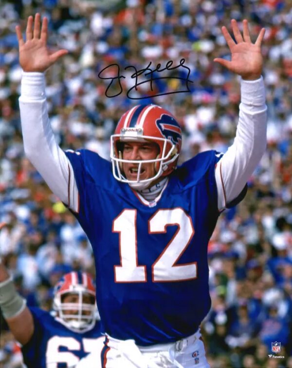 Jim Kelly Buffalo Bills Autographed 16" x 20" Arms Up Celebration Photograph