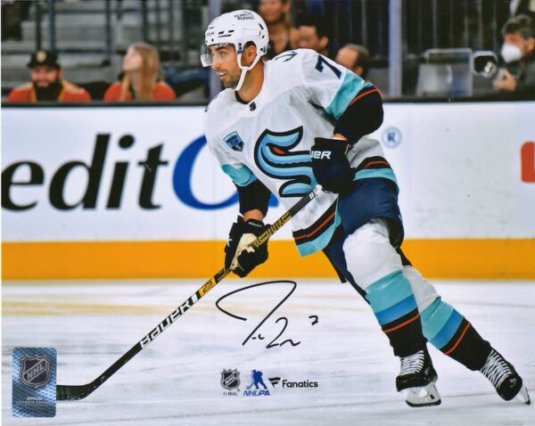 Jordan Eberle Seattle Kraken Autographed 8'' x 10'' First Game vs. Las Vegas Golden Knights Photograph