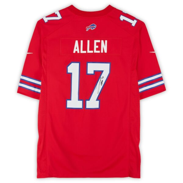 Josh Allen Buffalo Bills Autographed Nike Red Game Jersey