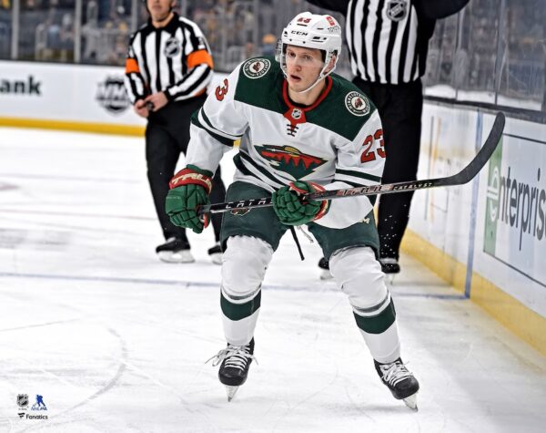 Marco Rossi Minnesota Wild Unsigned NHL Debut Photograph