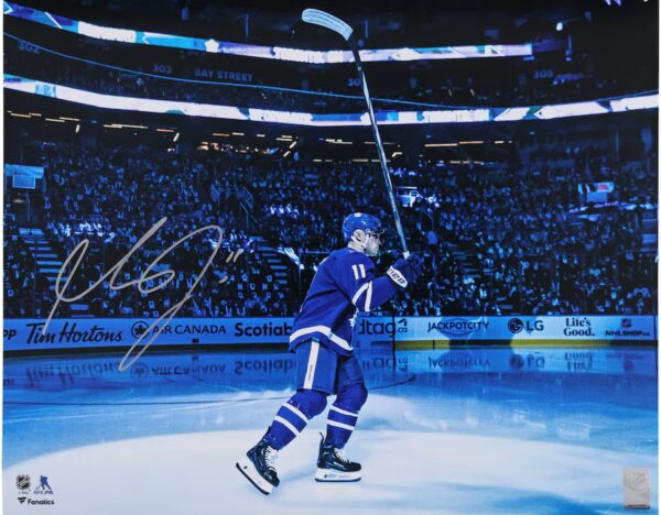 Max Domi Toronto Maple Leafs Autographed 16" x 20" Blue Jersey Intro Photograph