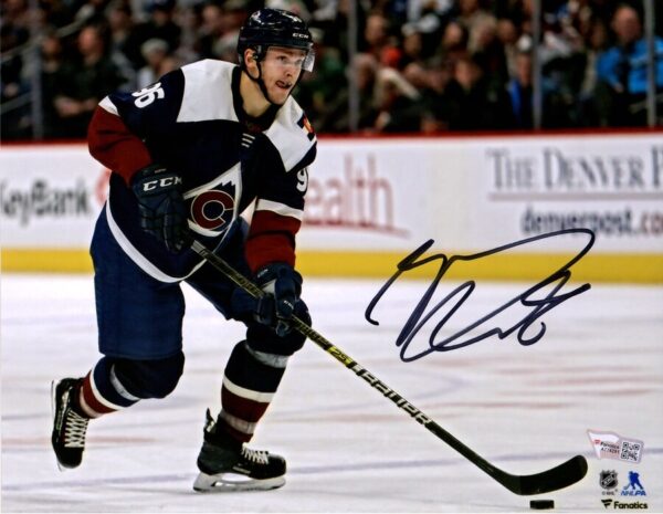 Mikko Rantanen Colorado Avalanche Autographed 8'' x 10'' Alternate Jersey Skating Photograph