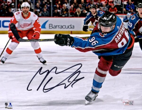 Mikko Rantanen Colorado Avalanche Autographed 8" x 10" Maroon Jersey Shooting Photograph