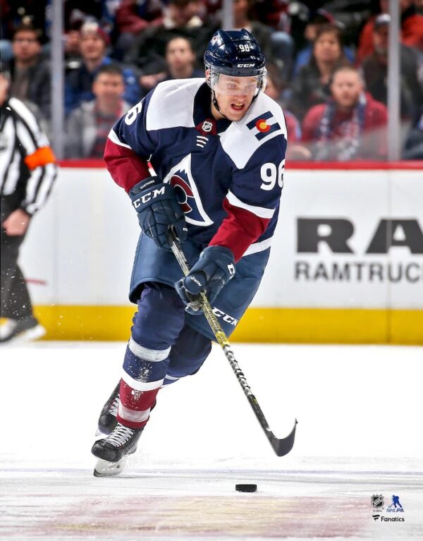 Mikko Rantanen Colorado Avalanche Unsigned Alternate Jersey Skating Photograph