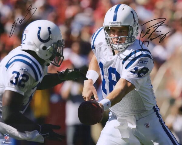 Peyton Manning & Edgerrin James Indianapolis Colts Autographed 16" x 20" Handoff Photograph