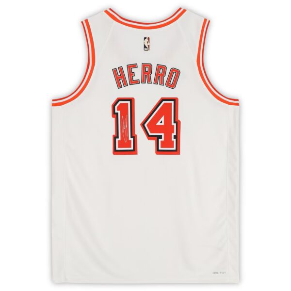 Tyler Herro Miami Heat Autographed White Nike 2022-23 Classic Swingman Jersey