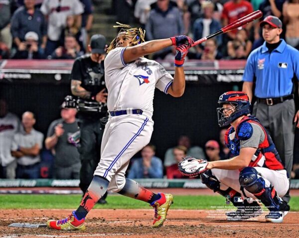 Vladimir Guerrero Jr. Toronto Blue Jays Unsigned Home Run Derby Batting Photograph